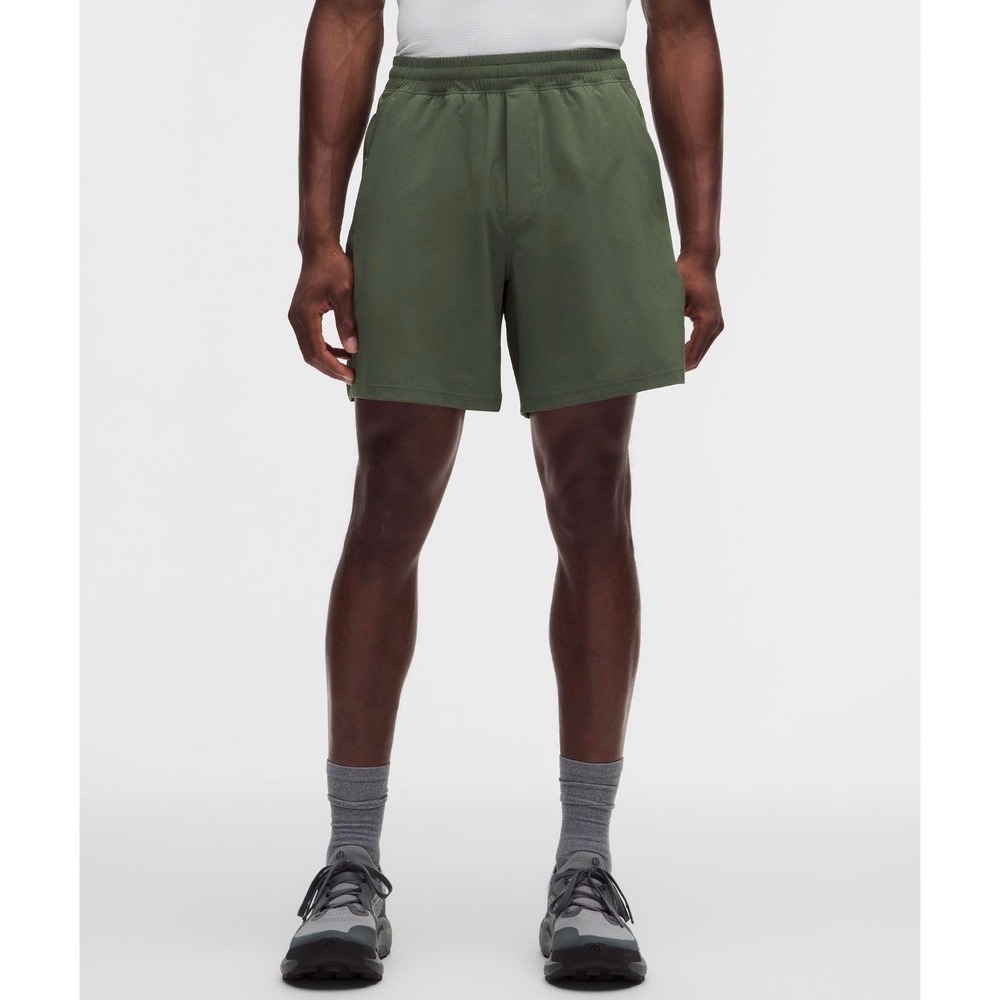 Lululemon T.H.E. Linerless Short 7" Green Training Shorts LM7AHLS Size Large